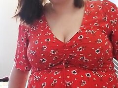 Cute chubby talk and belly show
