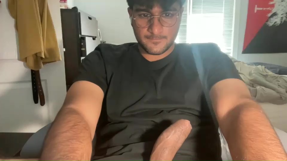 Cute brown boy and his thick uncut piece of meat