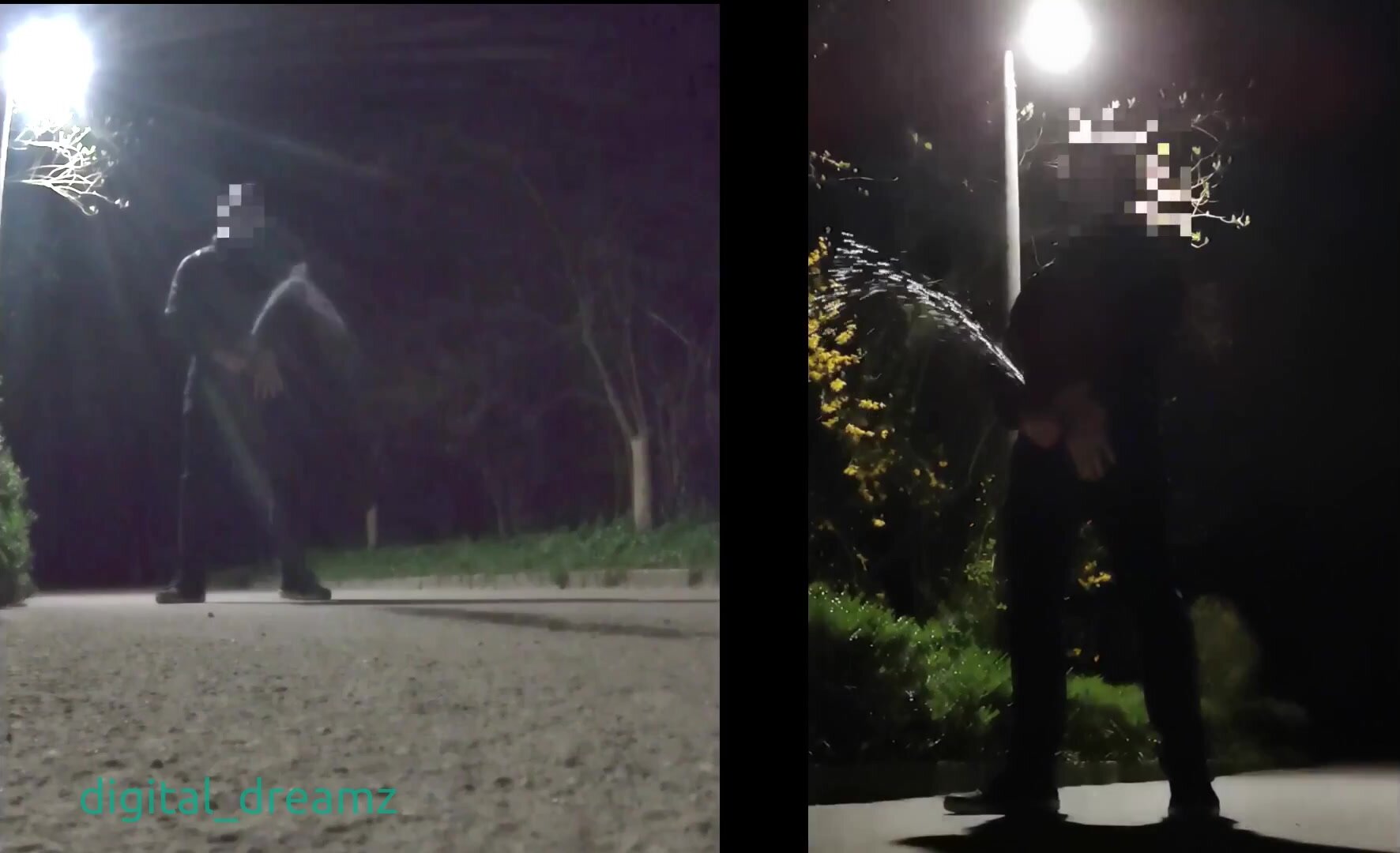 Massive outdoor piss at night 01