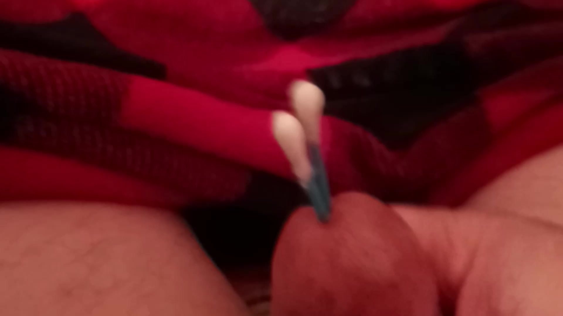 Sounding cotton swabs in my cock.