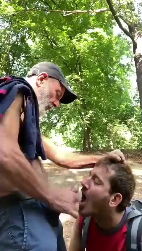 Old man shoots his load in young guys mouth