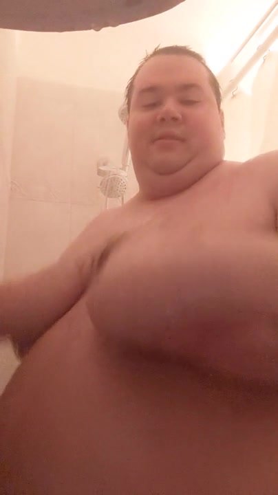 chubby in shower