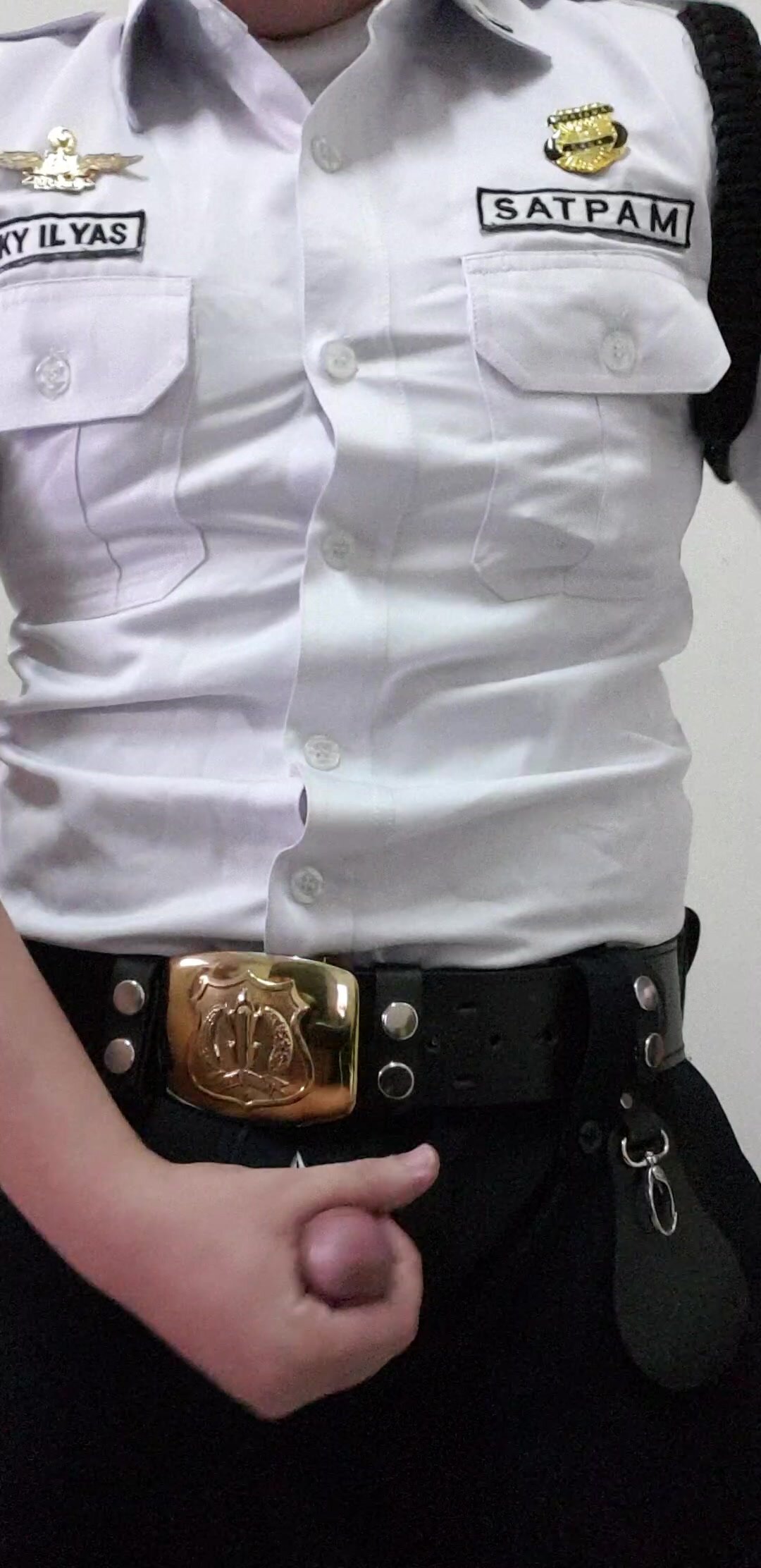 Security guard jerk off , satpam coli