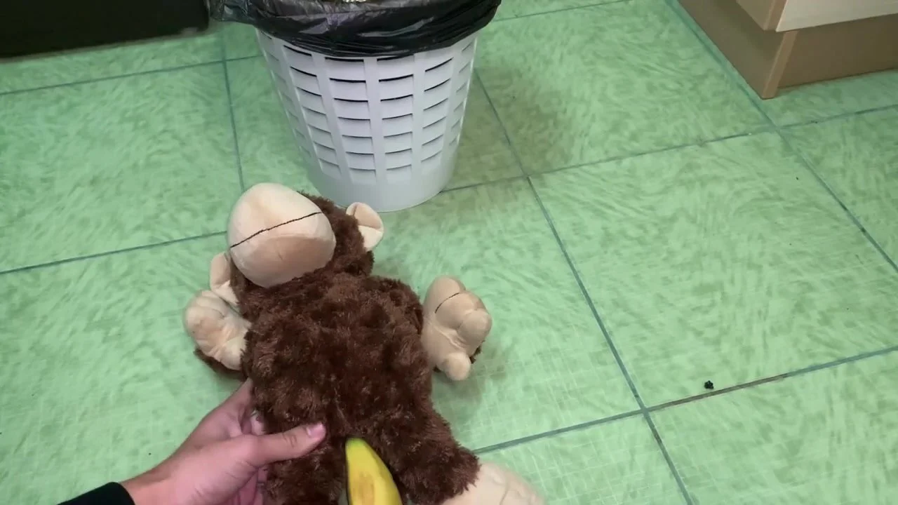 Banana Sex with stuffed plush toy with intensive foam c - ThisVid.com