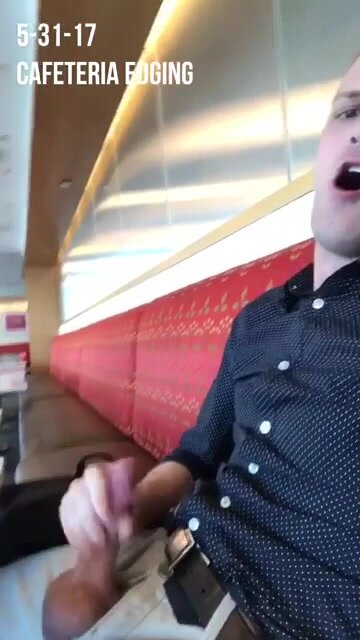 cut american cums in cafetaria