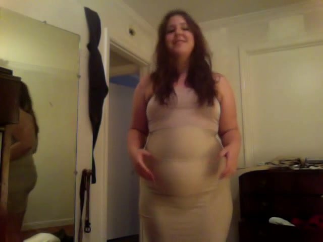 Belly in a dress