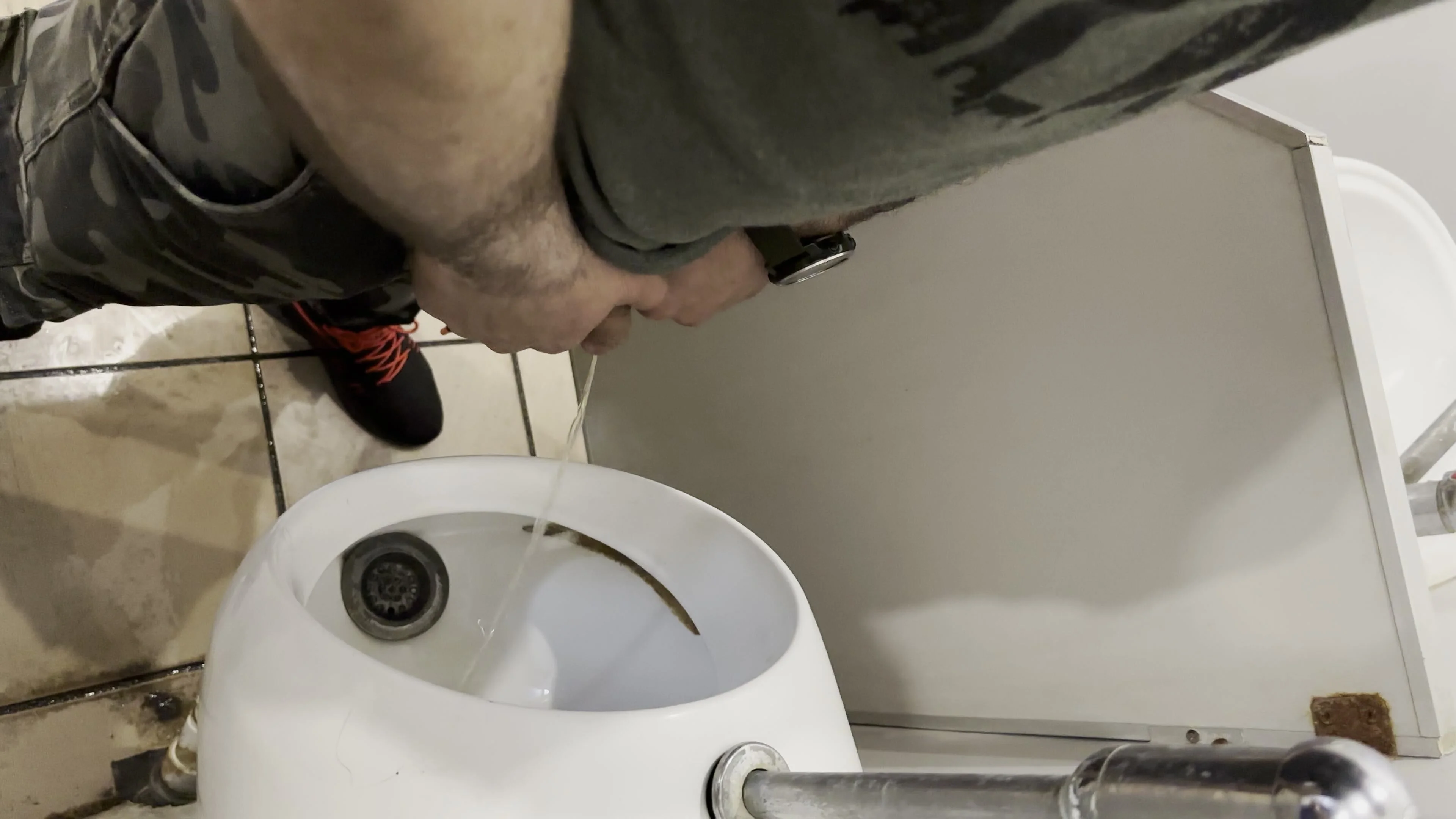 Urinal spy piss man toilet - video 5