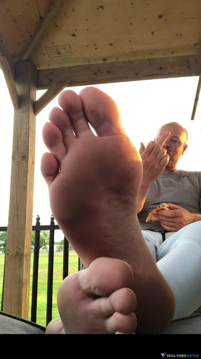 Straight Alpha Stud Showing Off Big Meaty Soles