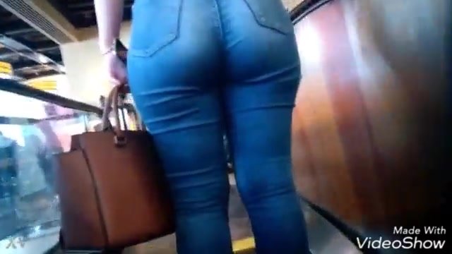 Hot ass in jeans  following