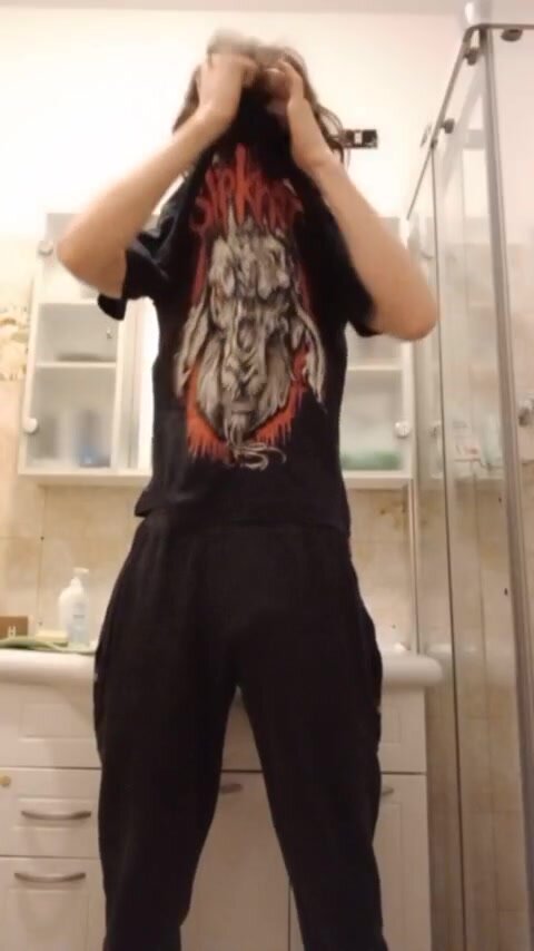 Italian young cock streaptease