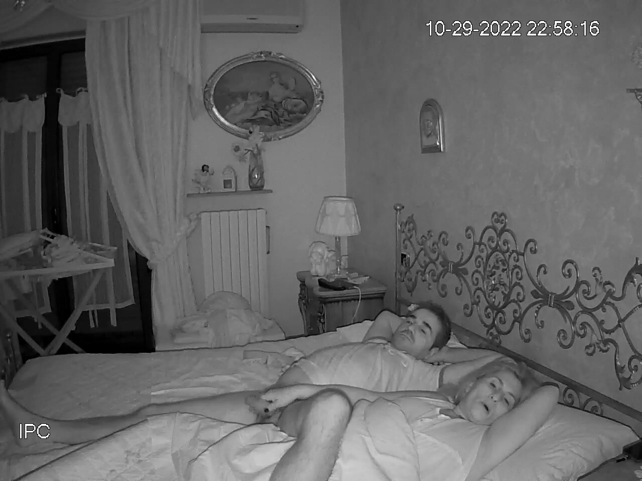 Ip Cam of italian Couple on Bed