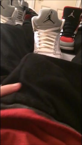 Fucking and Cumming with my Js and AF1s