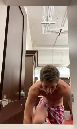 Showing off in the locker room - video 5