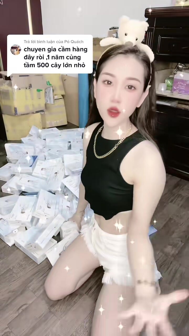 Woman in Taiwan shows off her order of ZSR Staplers