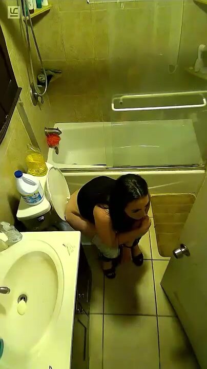 On toilet. - video 5