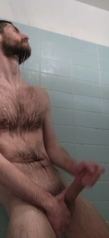 Big dicked hairy guy showing asshole