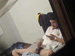 caught boy having a orgasm in bed - video 4