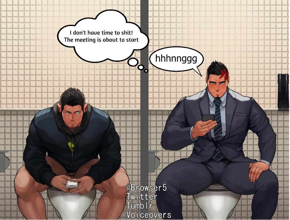 Bathroom stall Comic voiceover