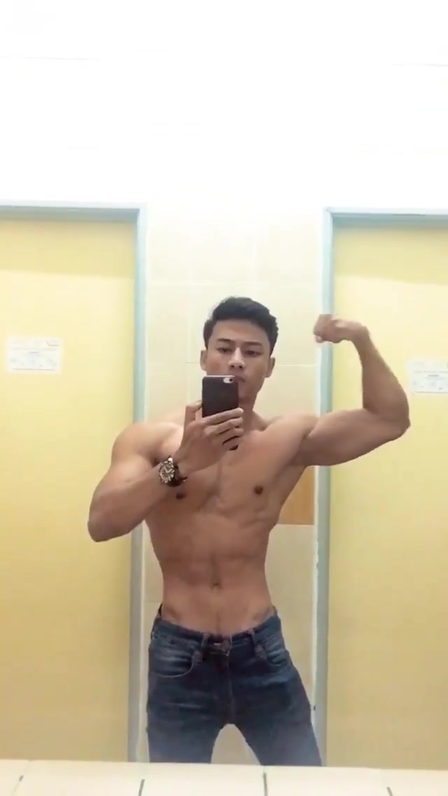 Asian Guy Flexing
