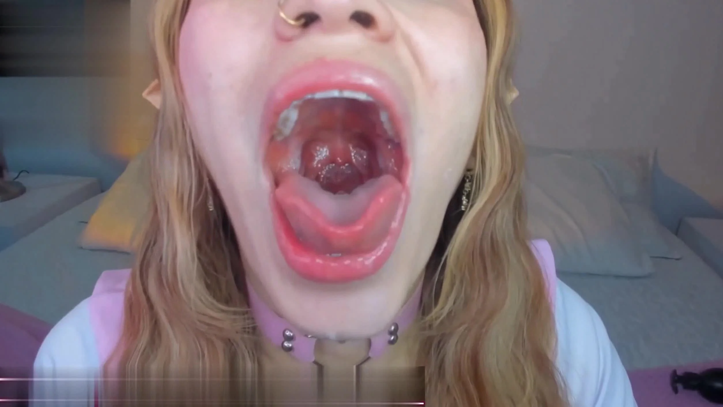 Mouth open tongue out
