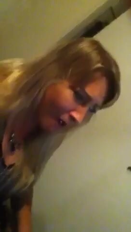 Sexy MILF gagging loudly and violently
