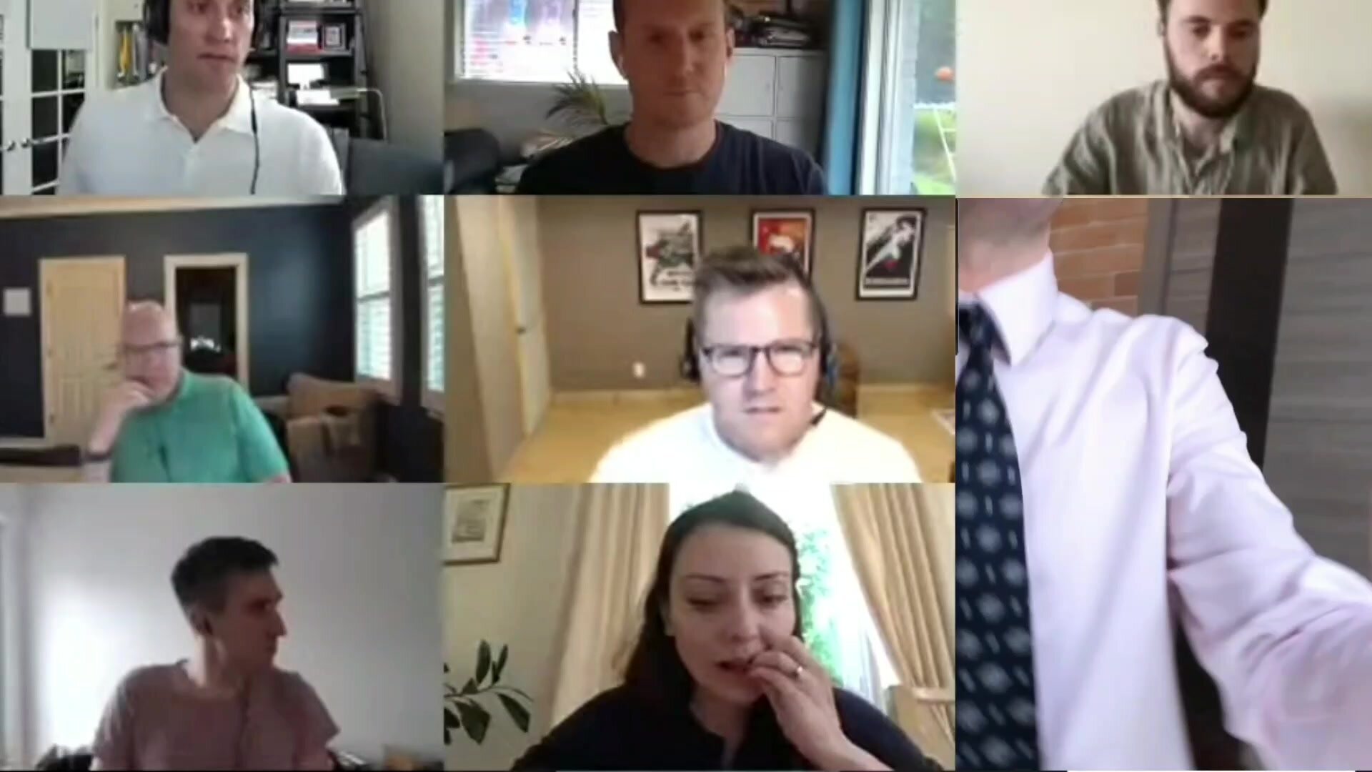 Skype meeting exposed man