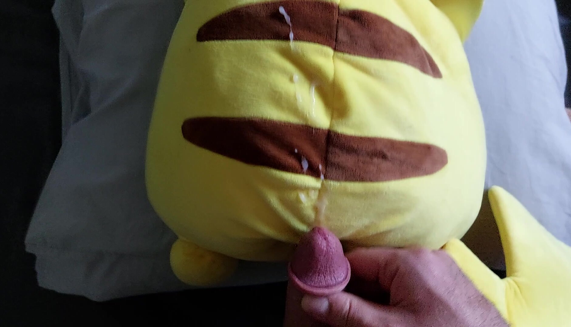 Cum on my stuffed Pikachu