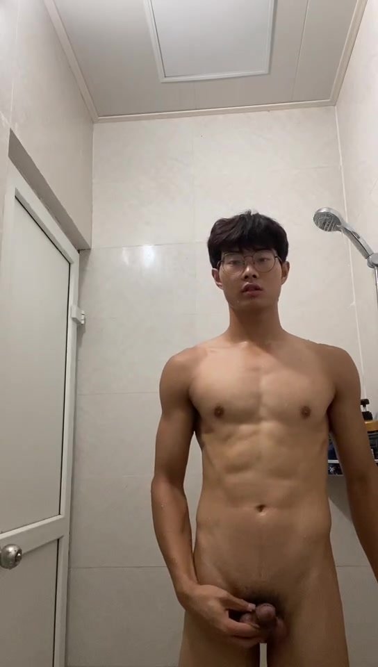 Asian guy shower cam