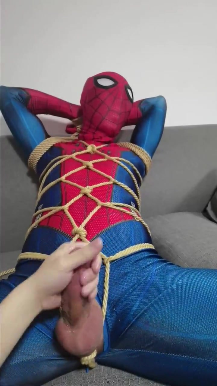 Spiderman handjob