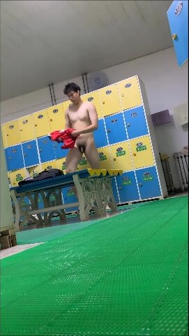 Asian man shower 3