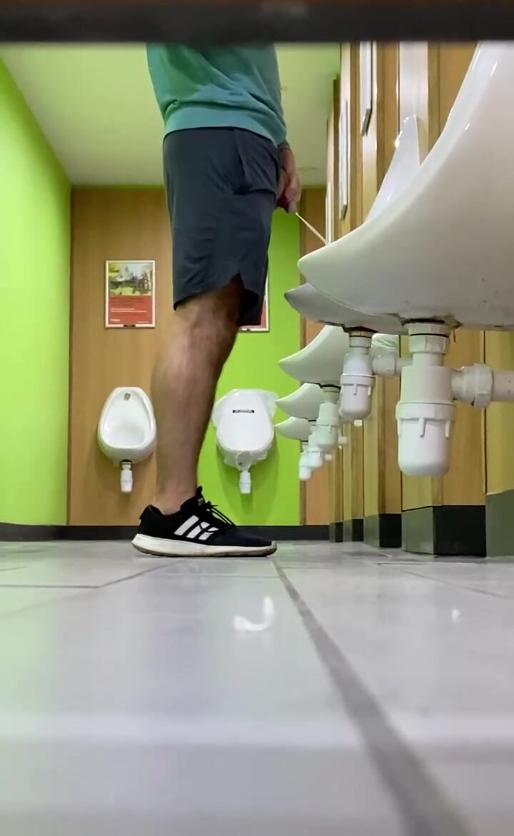 Urinal Spy | Hot guy whips out cock
