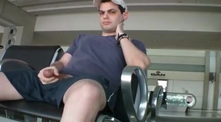Risky Public Airport Jerk and Cum