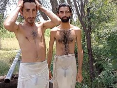 Pakistani boys getting all cleaned up