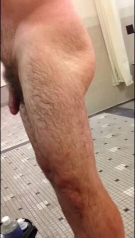 Daddy in gym shower 725