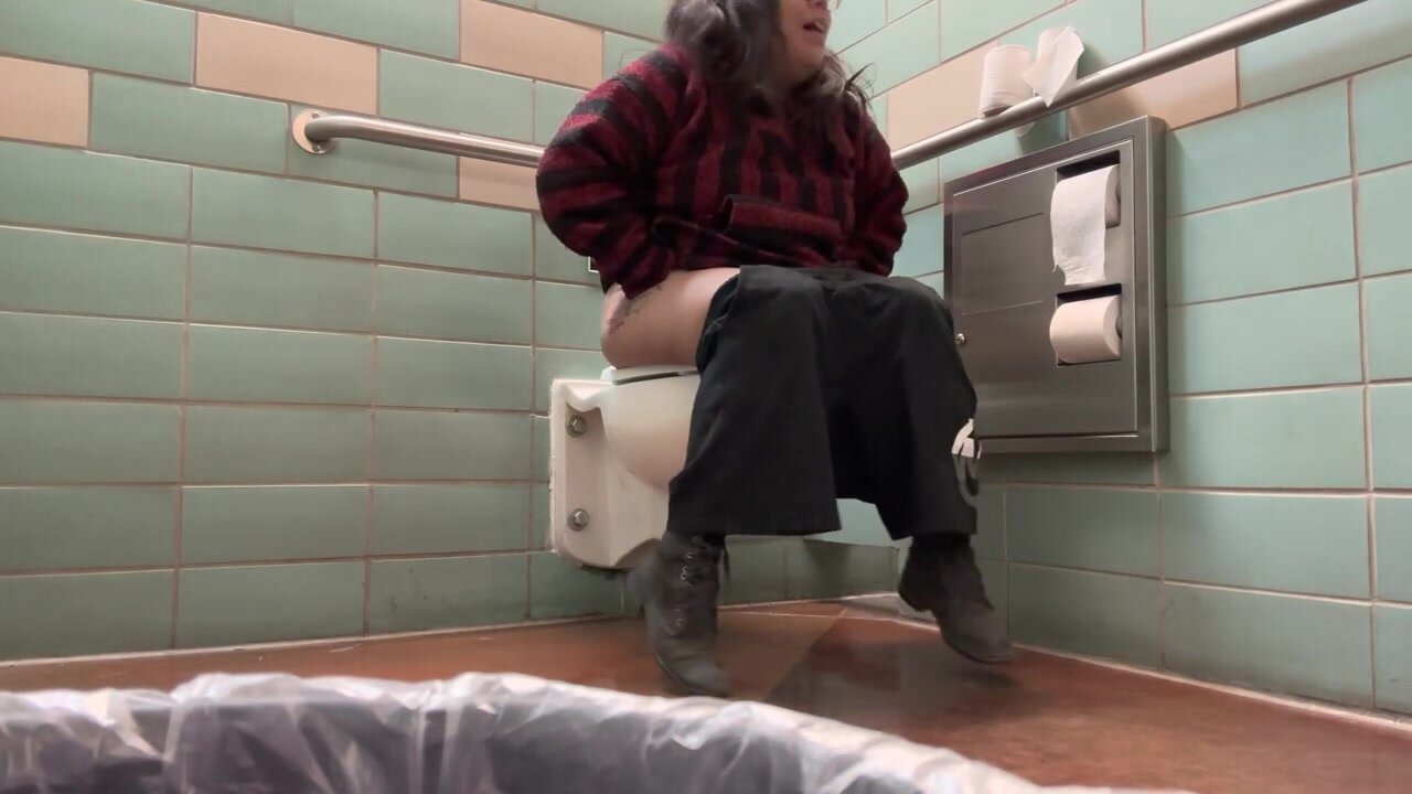 Mexican girl on the toilet