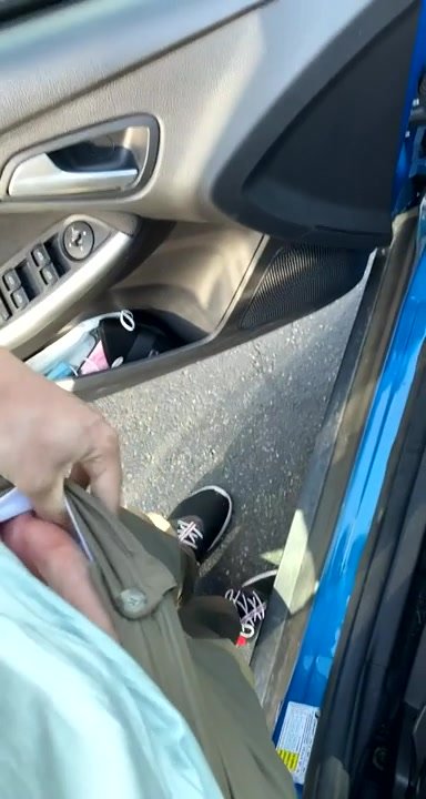 Dick out in parking lot