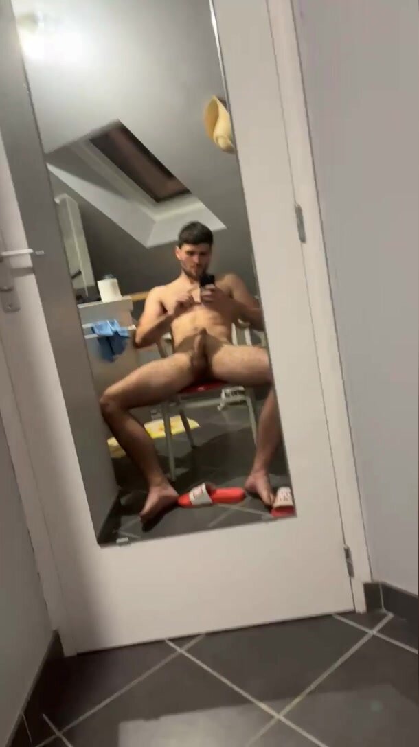 French guy shows hairy dick