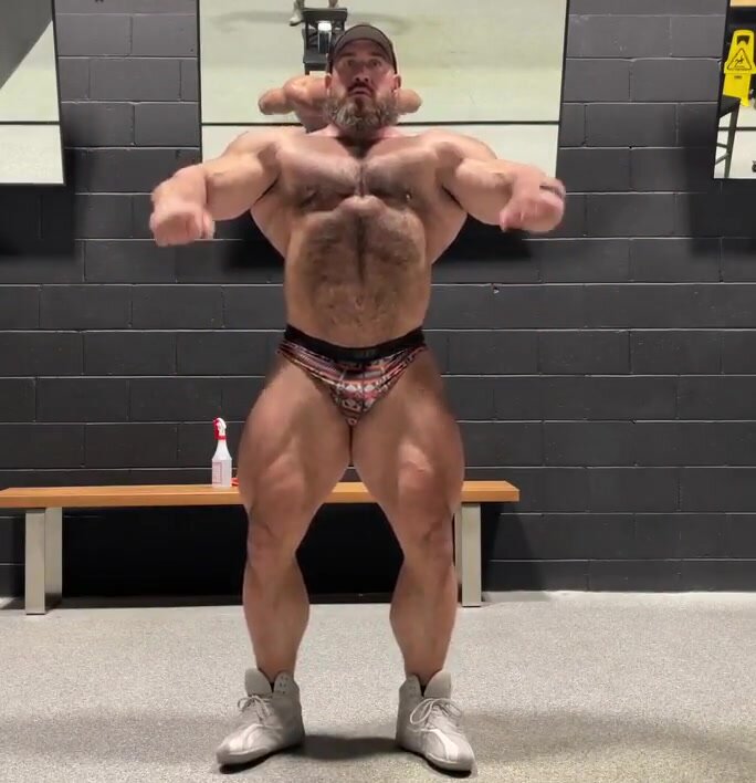 massive hairy bodybuilder