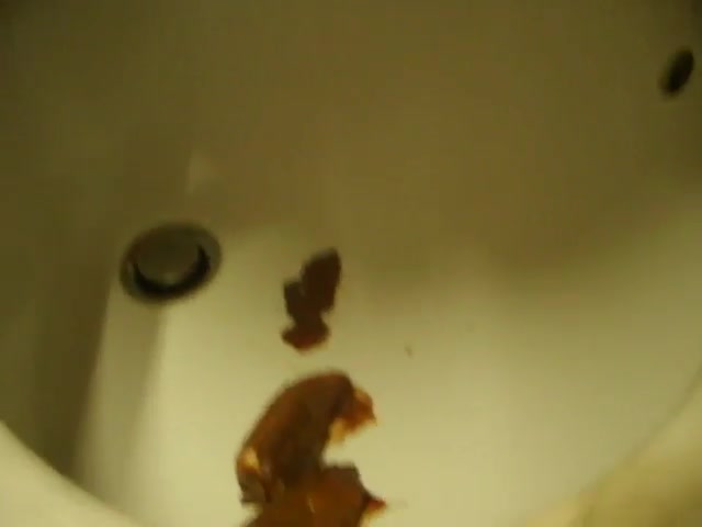 Pooping in sink