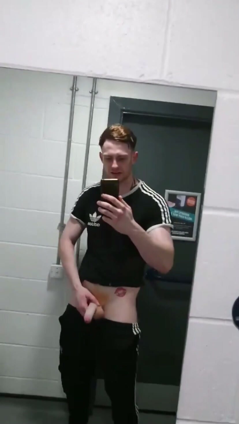 Cocky ginger chav shows off at gym