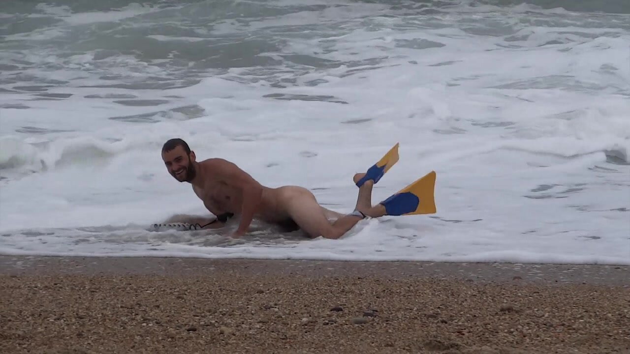 Surfing in underwear