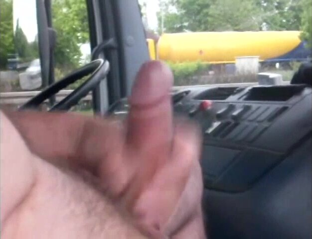 Jacking off in a truck