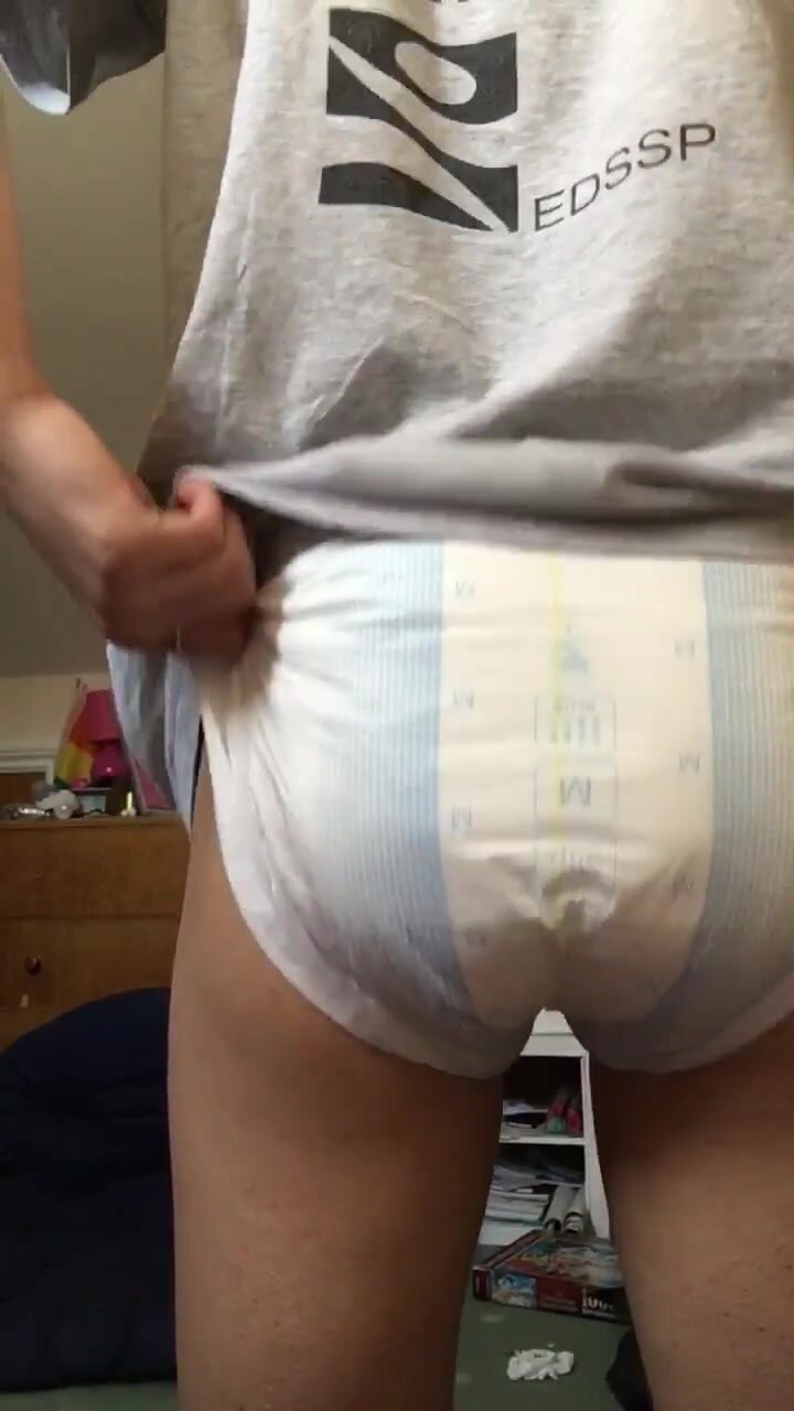 Girl explodes enema in diaper