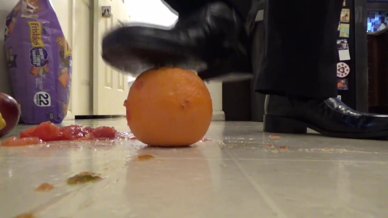 Verbal Stomping Food with my Dress Shoes / Boots - video 2