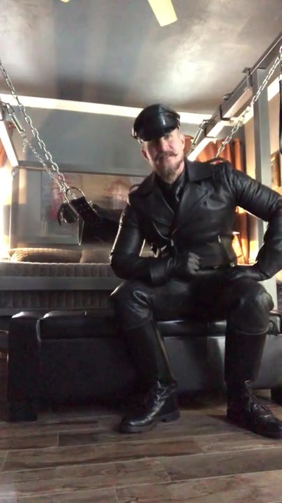 gorgeous leather man