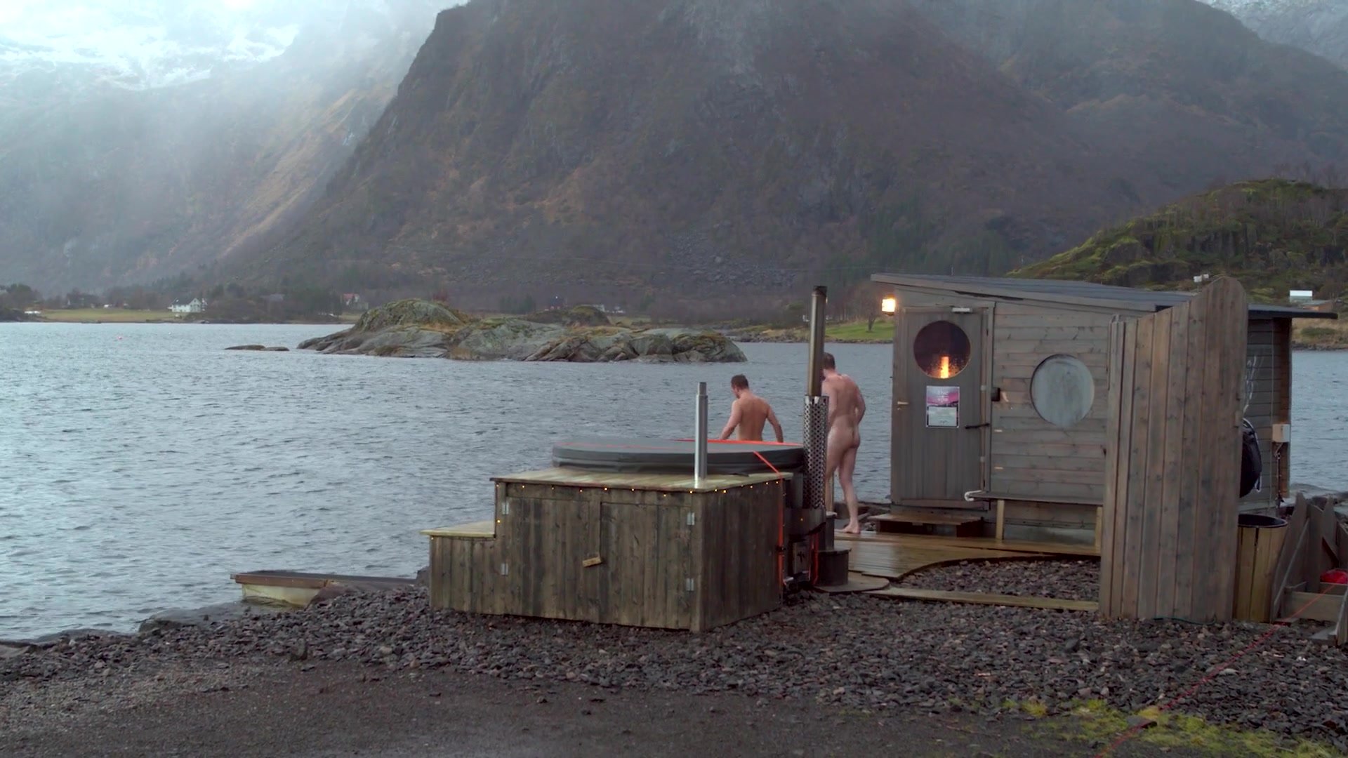 Norwegian friends in sauna