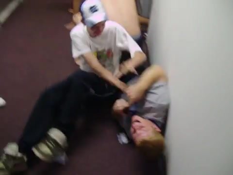 GUY GETS GANG TICKLED IN THE DORM