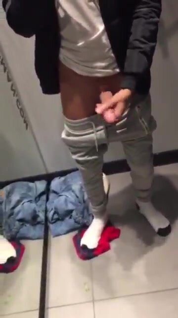 showing his cock at the changing room