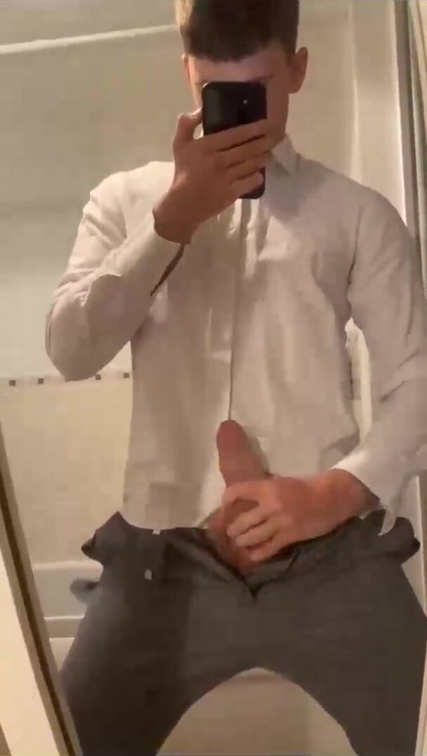 Young guy shaking his Big dick