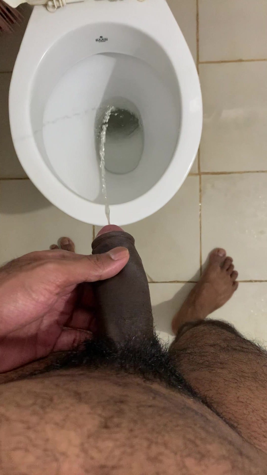 Black Natural Cock Pissing